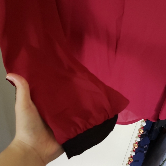 Colorblock chiffon blouse - Picture 4 of 4